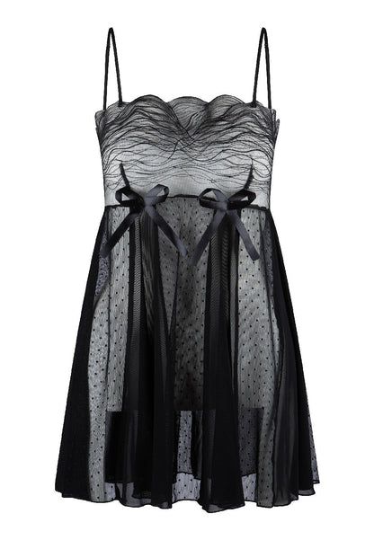 8005 Black - Babydoll + string