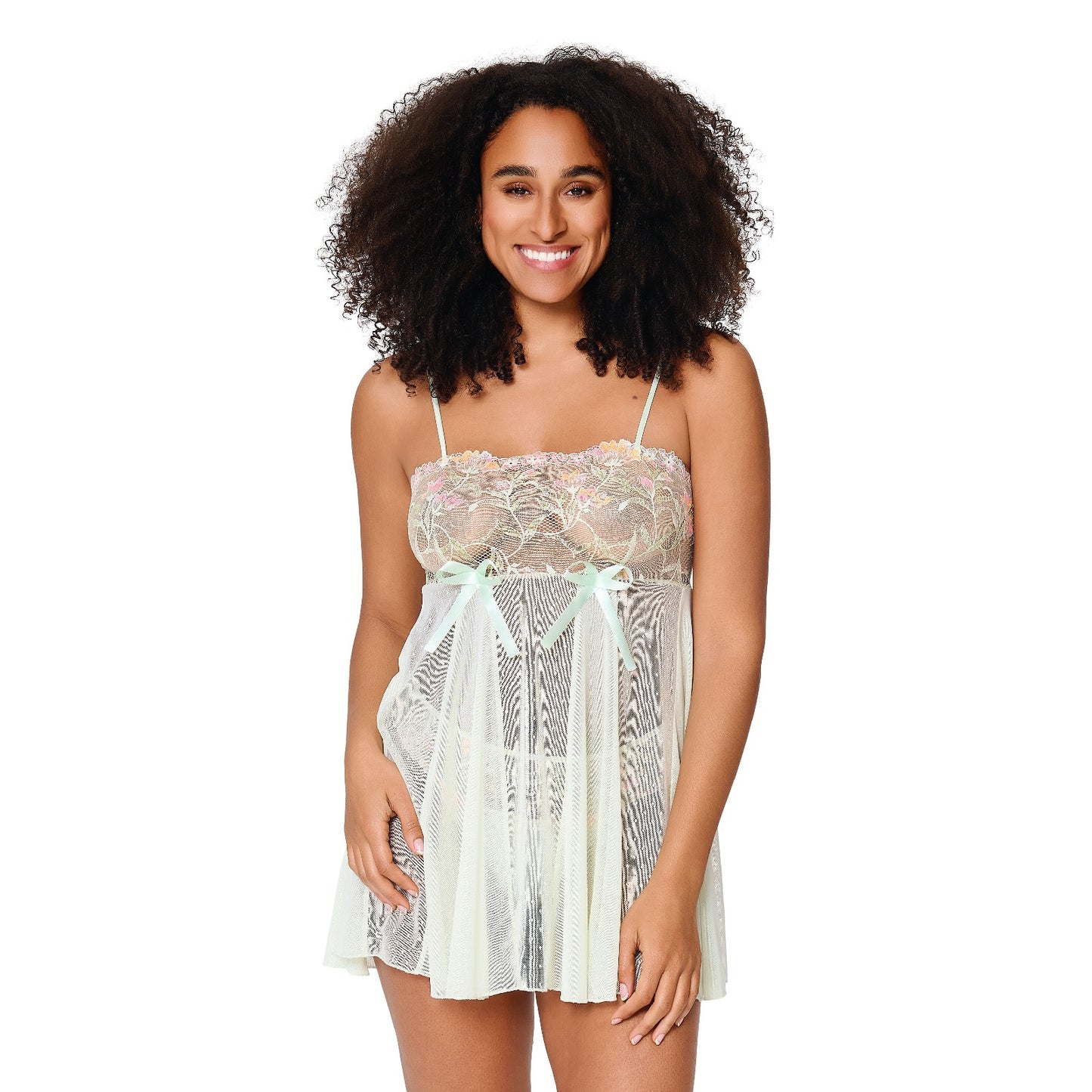8305 Canary Green - Babydoll + String